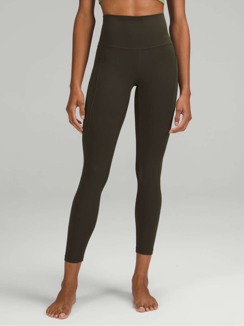 Lululemon Align High-Rise Leggings With Pockets in Dark Olive - 25" - Size 2